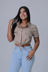 BLUSA MUJER CAMISERA MANGA